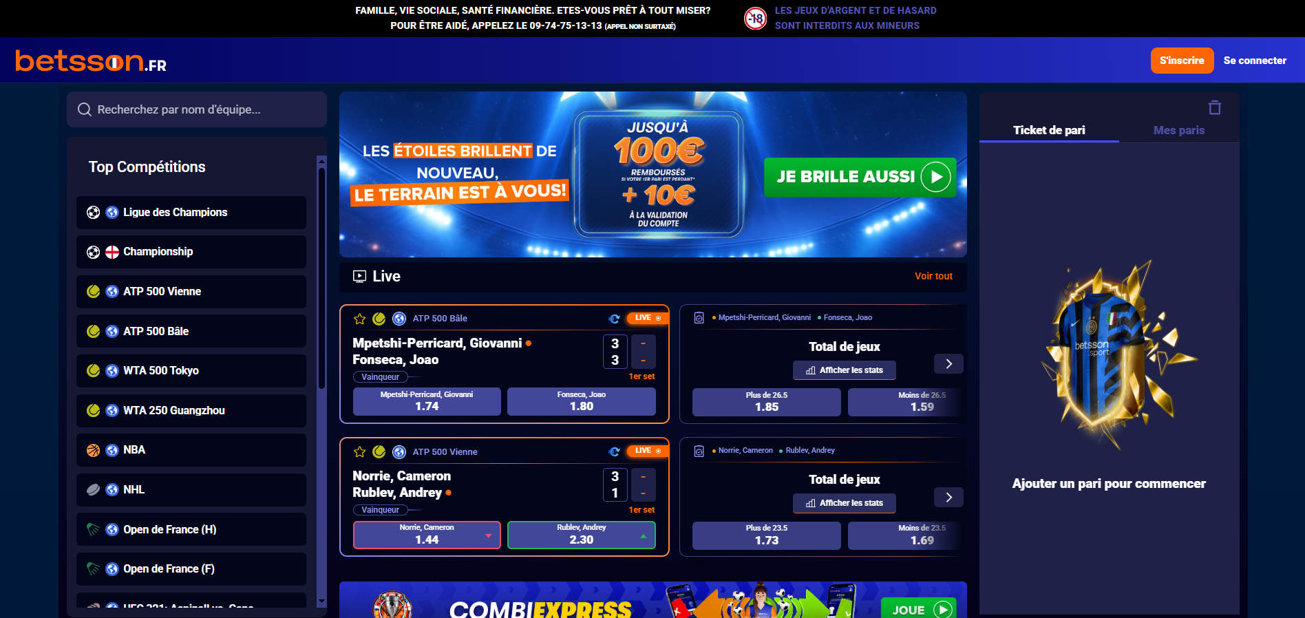 Betsson - Casino en ligne certifié 2026