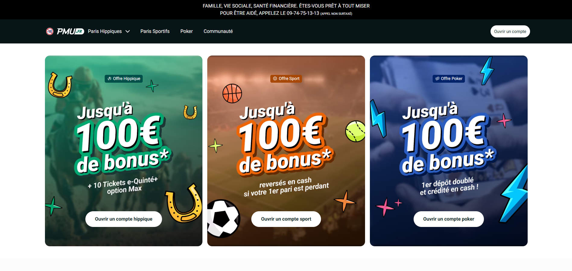 PMU, site de jeux d'argent agréé ANJ