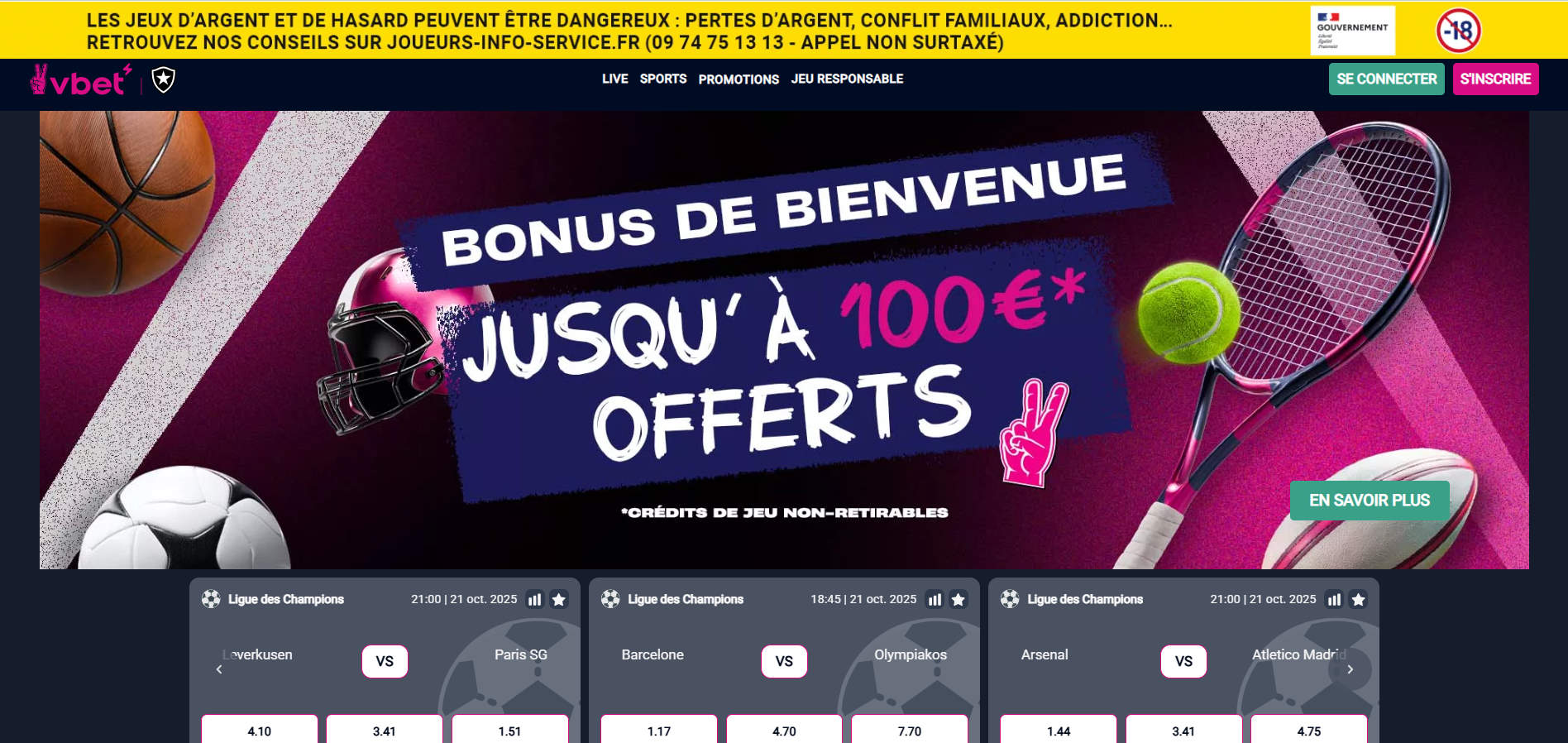 VBET - Casino en ligne sérieux 2026